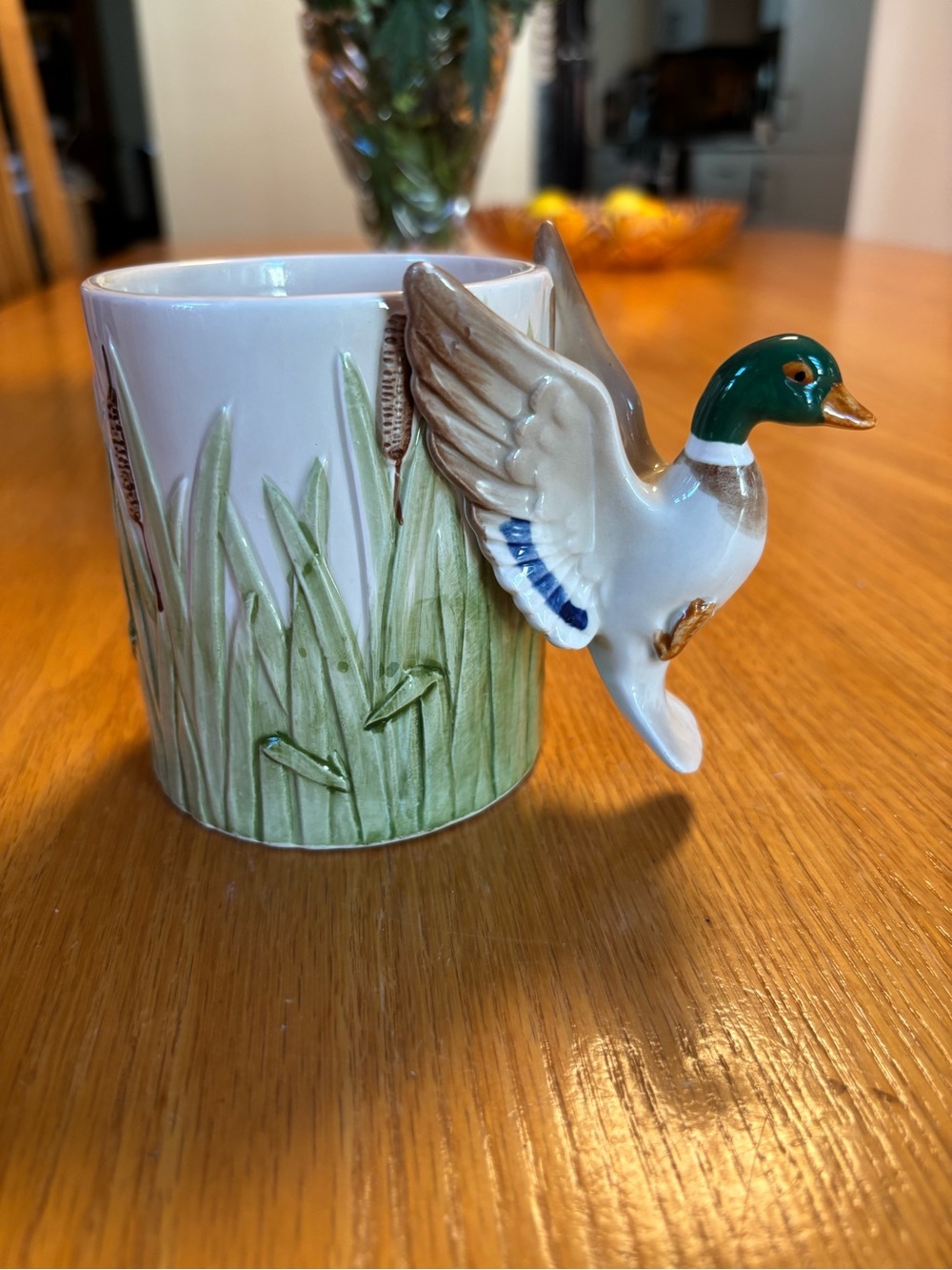 Fitz & Floyd Mallard Duck figural mug